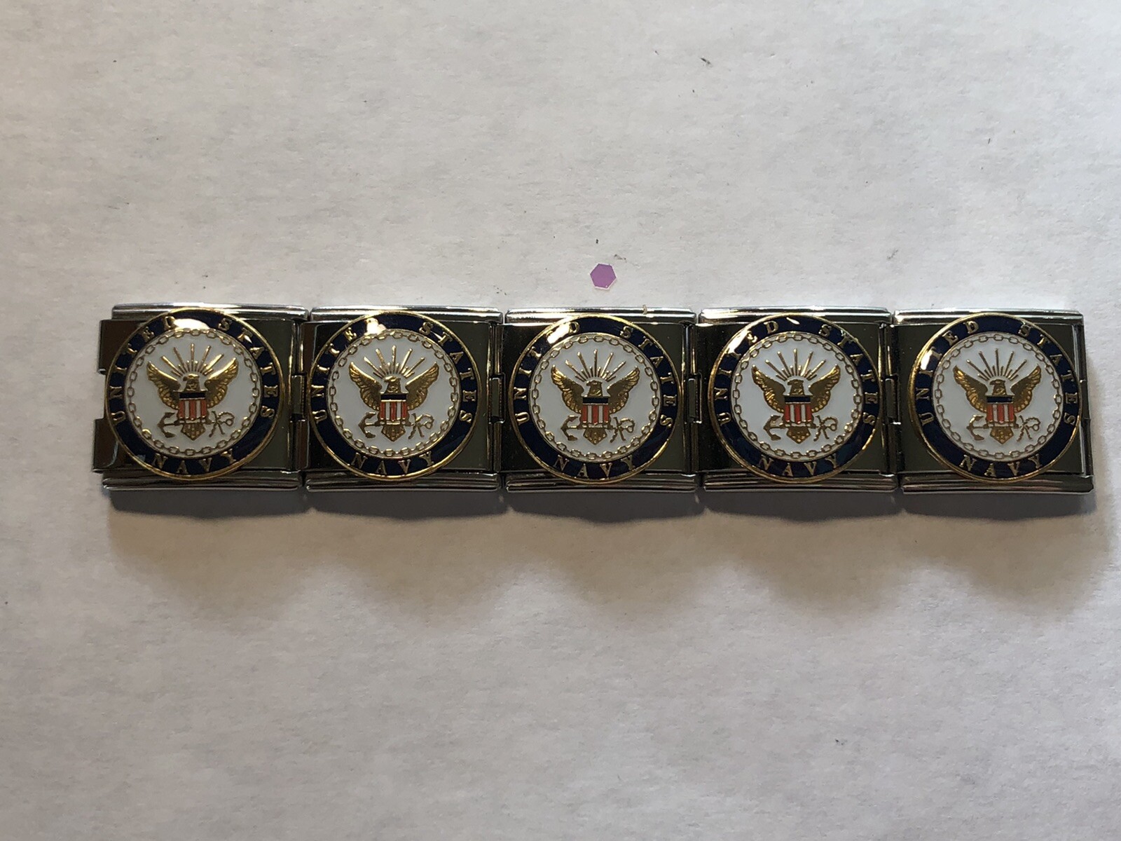 Italian Charm Links 18mm Large United States Navy Lot Of 5 Links New