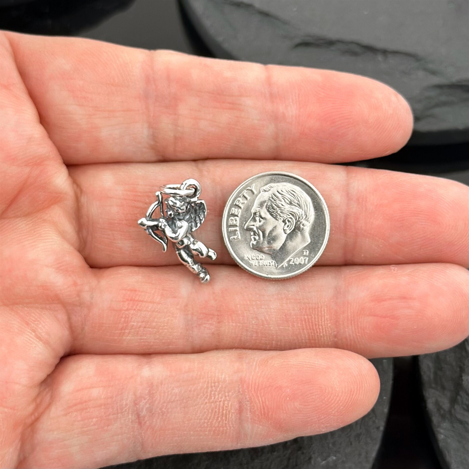 925 Sterling Silver Cupid Charm
