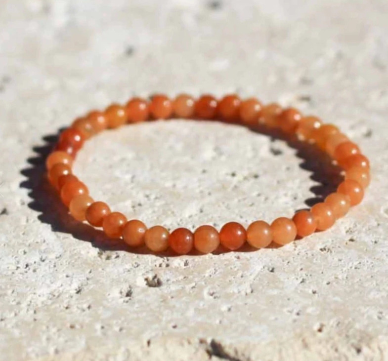 2025HOT 4mm Orange Aventurine Eco Friendly Handmade Bracelet Gift For Women