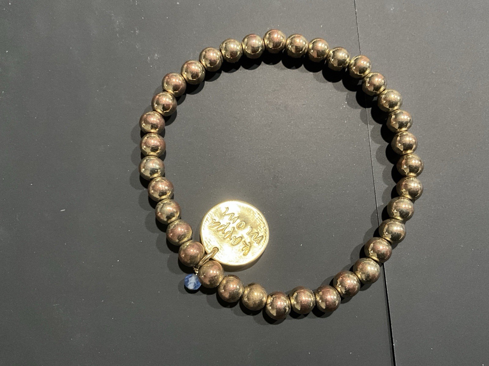 Beaded Bracelet Sterling Elastic Beaded Bracelet with A Charm for Women Girls