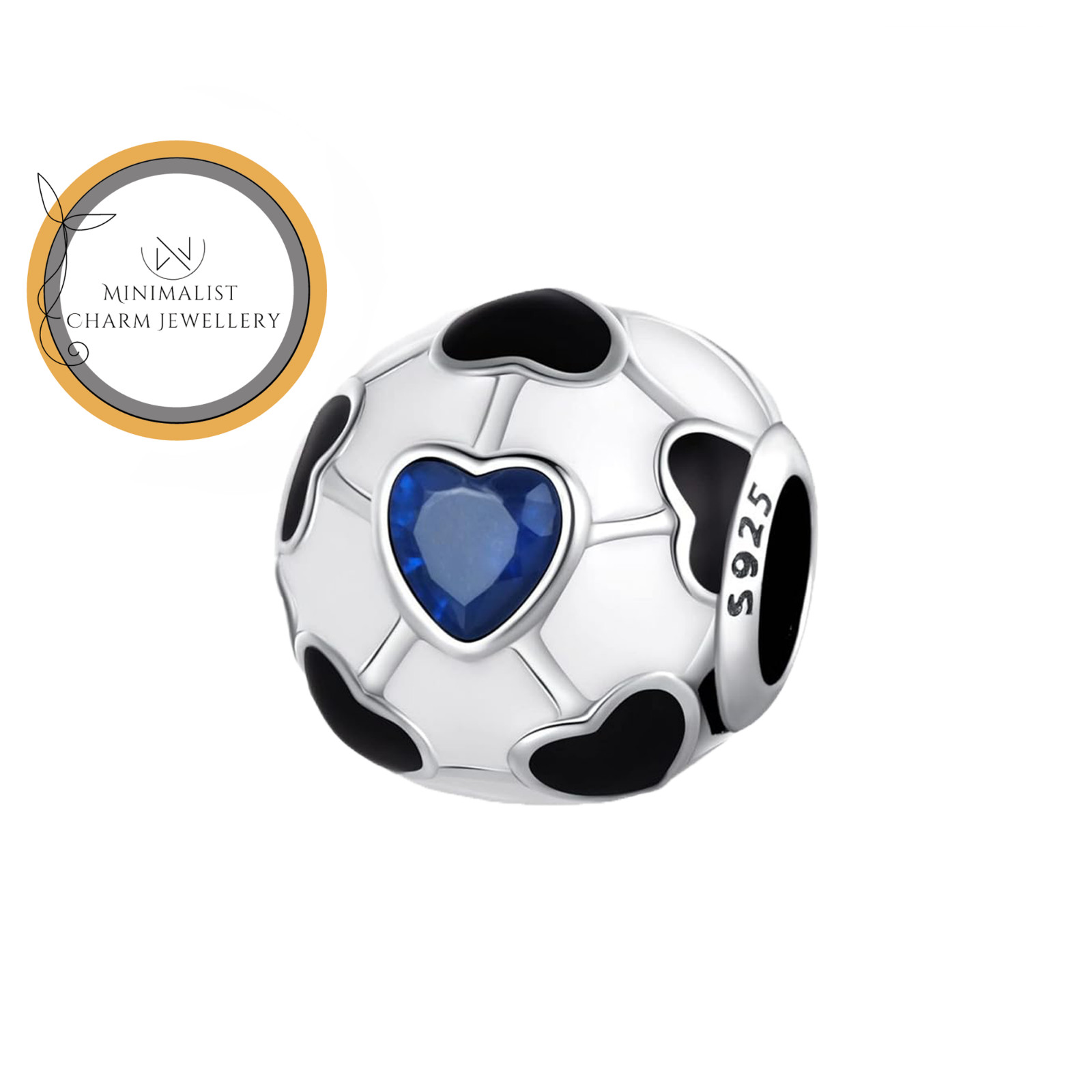 Ball Charm For Bracelet, Soccer Ball Charm, Heart Ball Charm