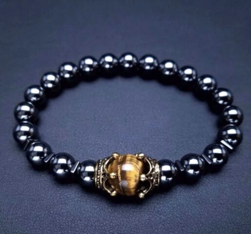 Crystal Gemstone Bead Bracelet Natural Stone Stretch Healing Jewellery Gift 8mm