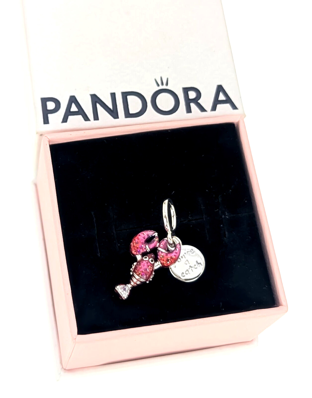 New 100% Authentic PANDORA 925 You’re a Catch Lobster Dangle Charm 793676C01