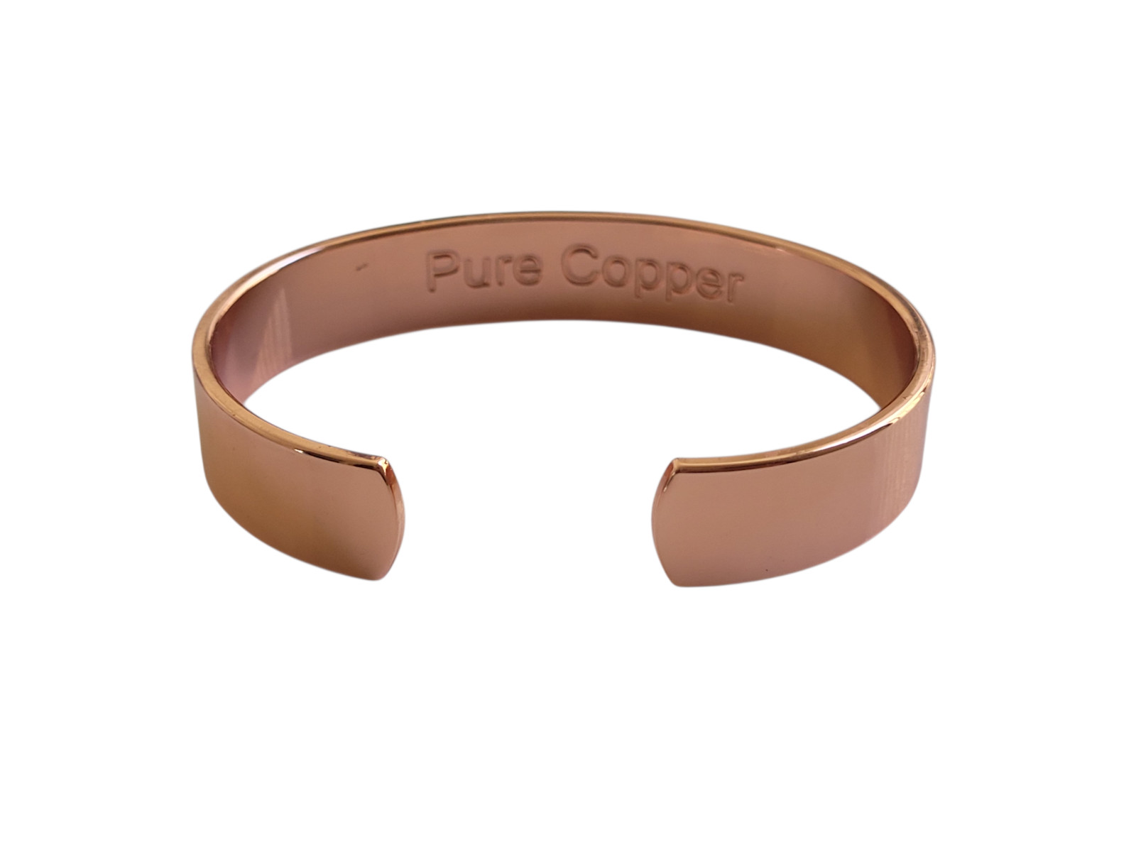 Pure Solid Copper Magnetic Bracelet Arthritis Pain Therapy Energy 12mm Cuff LOVE