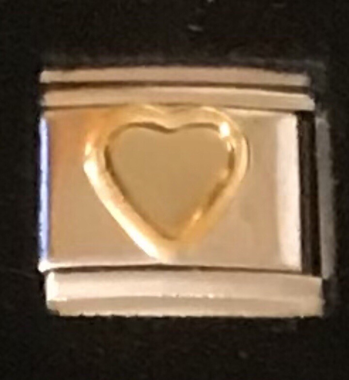 Heart Italian Charm Enamel Link 9MM K47