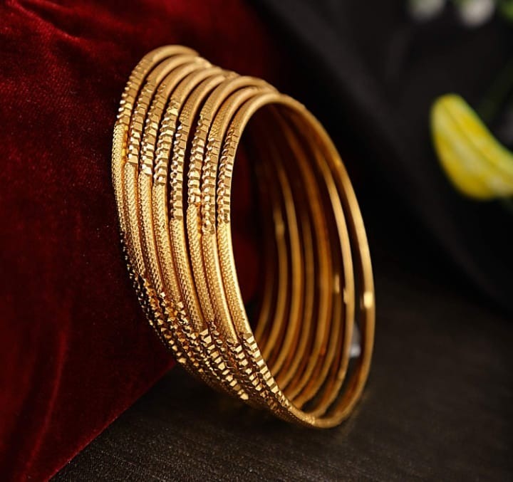 Indian bollywood gold plated bangle set of eight for women and girls