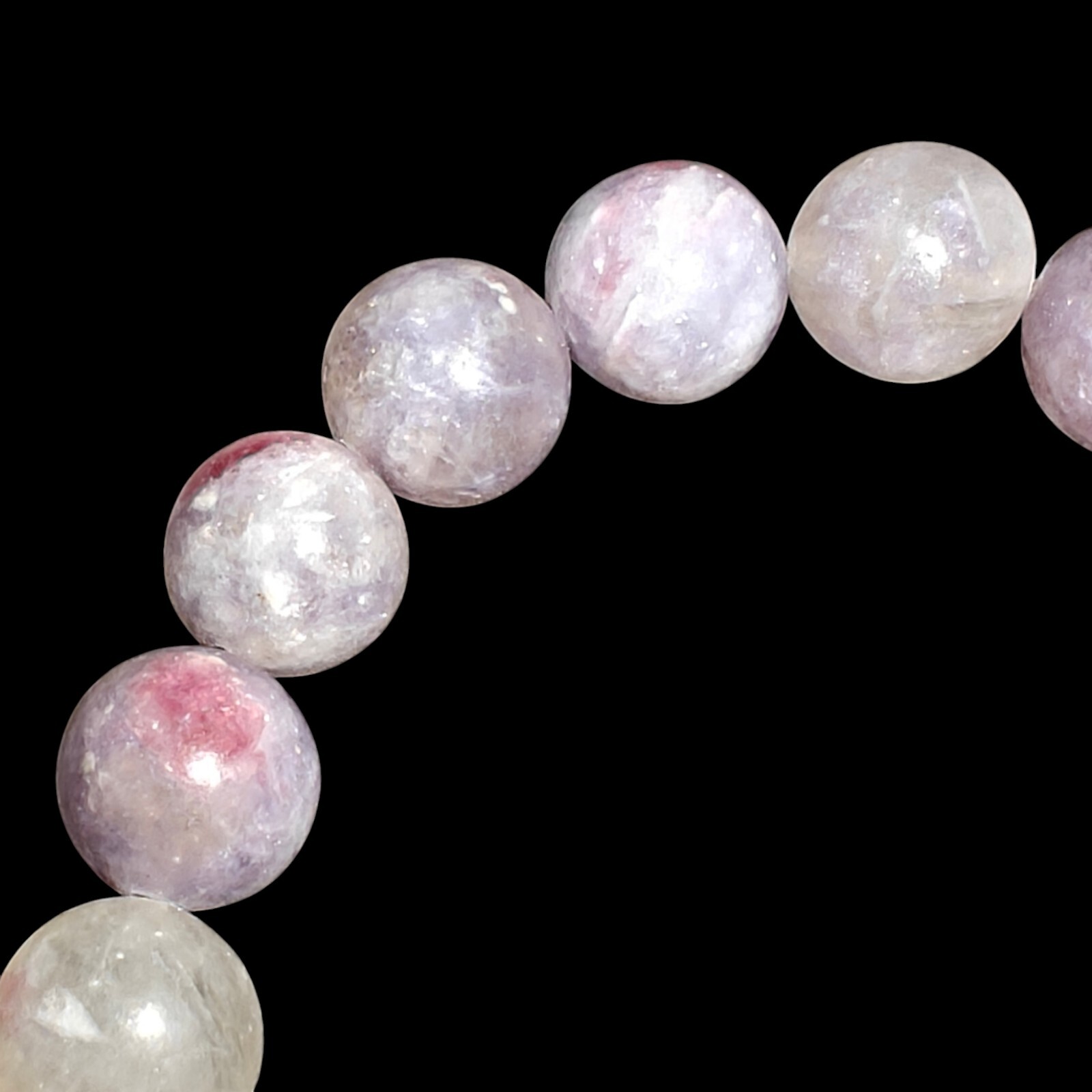 Pink Tourmaline Quartz Crystal Healing Bracelet Natural Stones 10mm