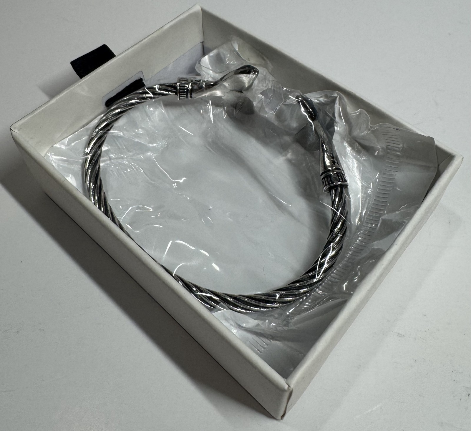 EGO VINA Abalone Shell Mermaid Whale Tail Open Cuff Bangle Bracelet New Box