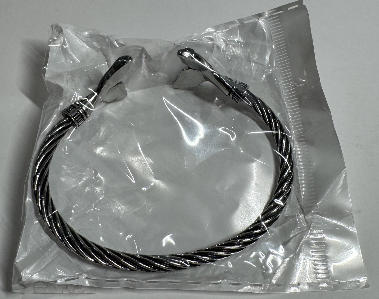 EGO VINA Abalone Shell Mermaid Whale Tail Open Cuff Bangle Bracelet New Box