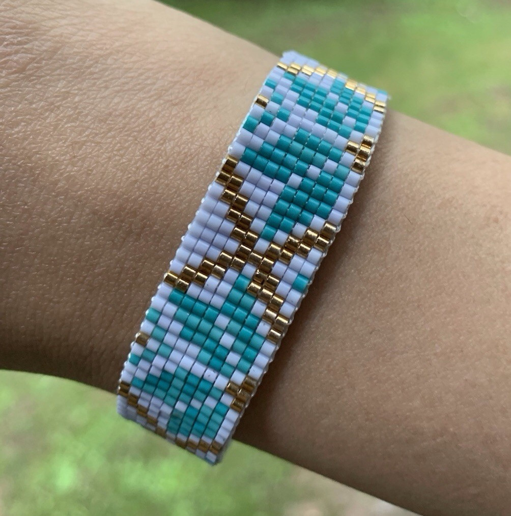 Multicolor Beaded Bracelet | Toggle Clasp | Star Dangle Charm | Adjustable