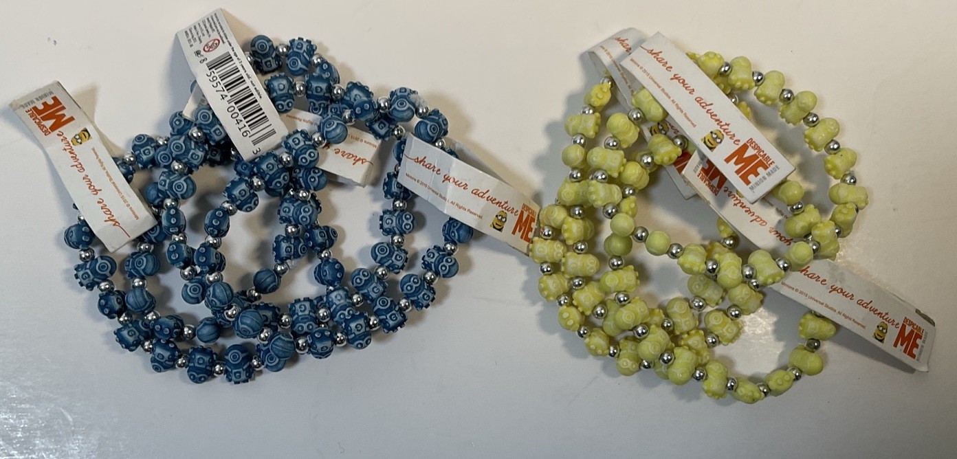 NWT Lot of 8 Despicable Me Minion TRRTLZ Friendship Bracelets Blue & Yellow
