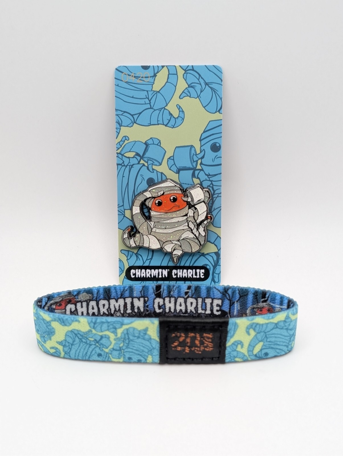 Zox Monster #420 Charmin’ Charlie ~ NEW ~ Medium ~ Wristband ~ Card & Pin
