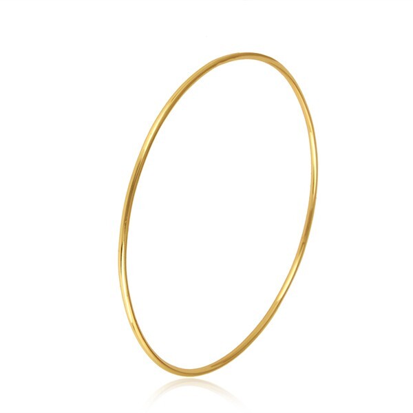 Precious Yellow Gold Plated Daily Wear Plain Fashion Bangle For Women’s & Girls