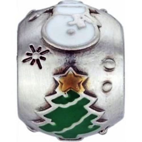 NEW Brighton SNOWMAN CHRISTMAS TREE Holiday Bead Charm Spacer RETIRED !!