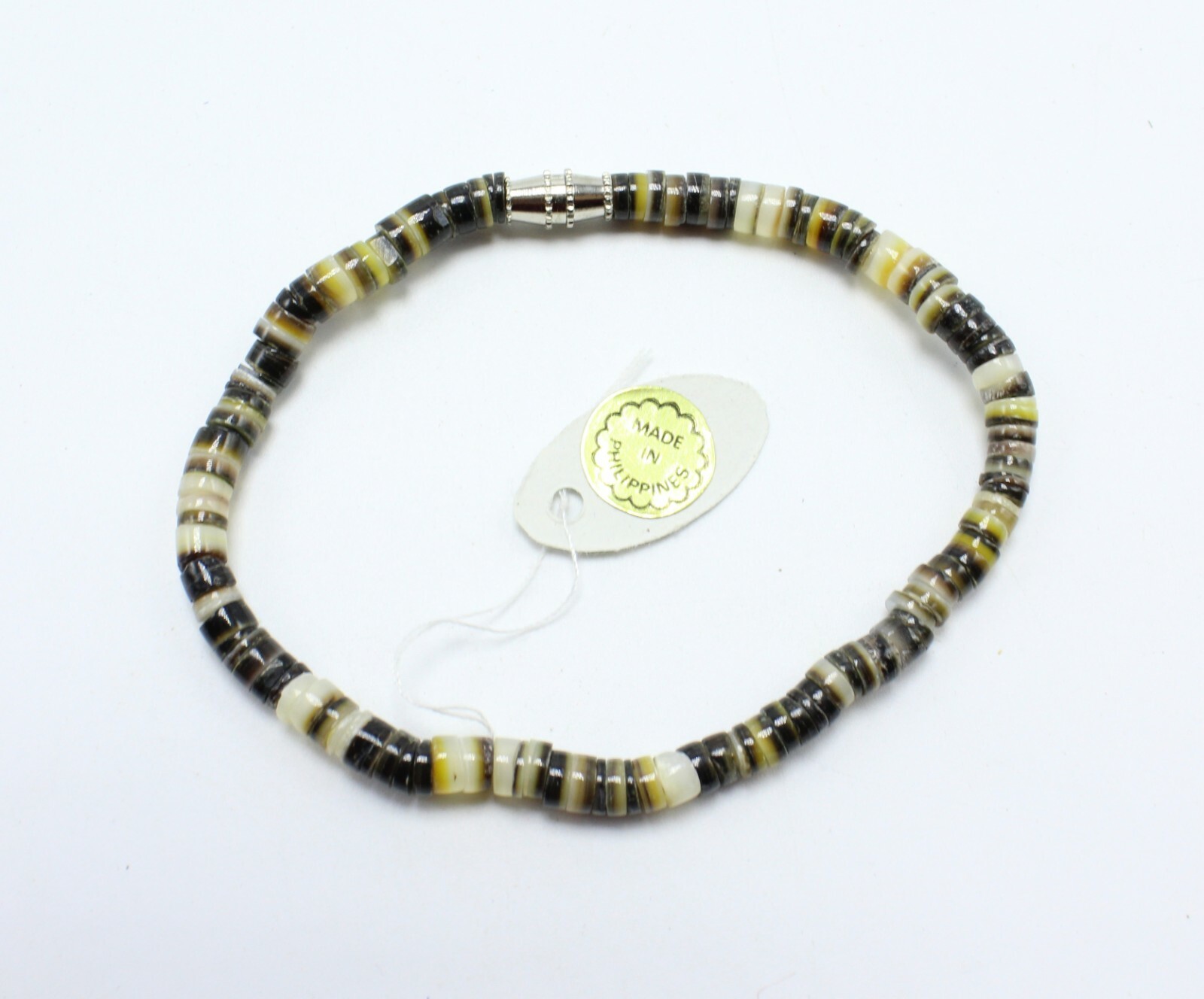 New Genuine Smooth Puka Shell Bracelet with Barrel Clasp Mens Unisex #B1140